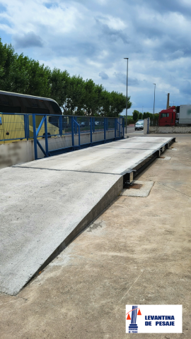 Báscula de camiones con plataforma de pesaje